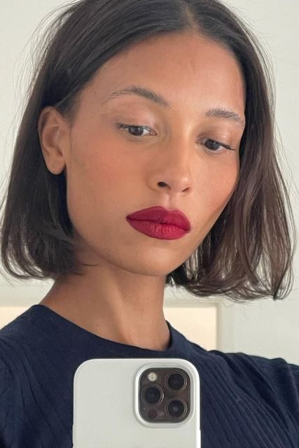 Bold Red lip makeup