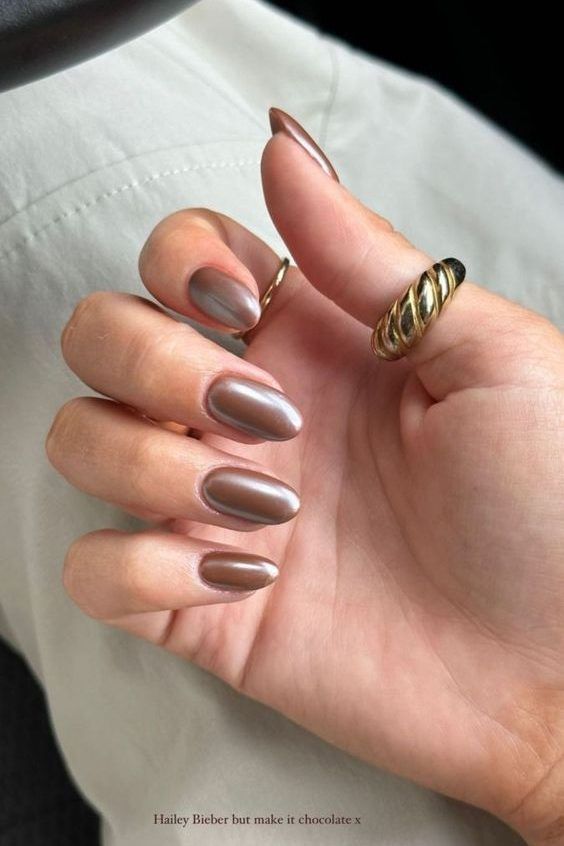 Milk Chocolate manicure