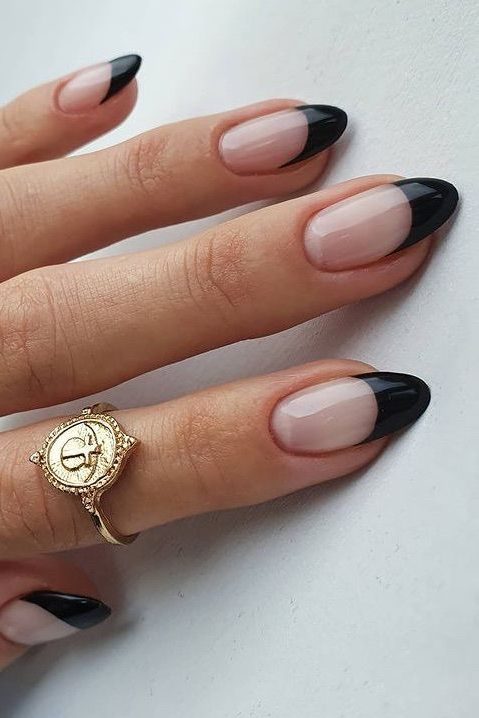 Black Neutral Fall Nails