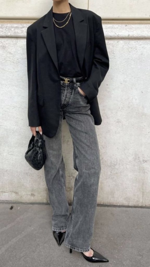 Dark Denim fall outfit idea