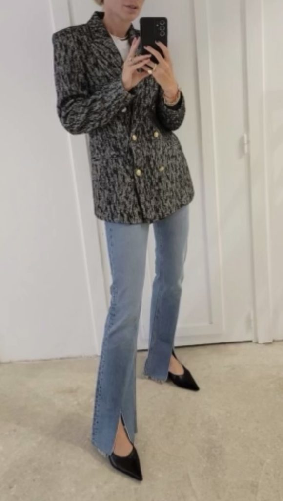 Split Hem Jeans outfit