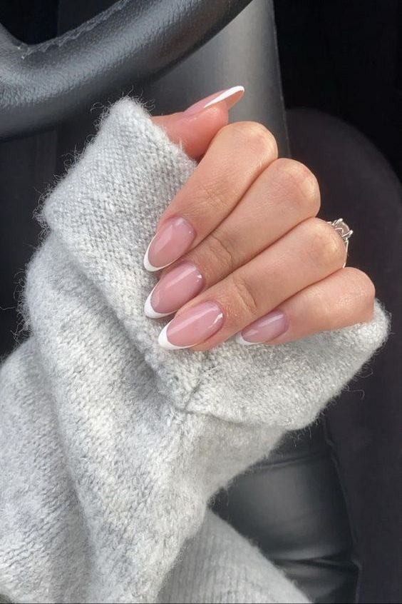 Classic White French Tip Nails