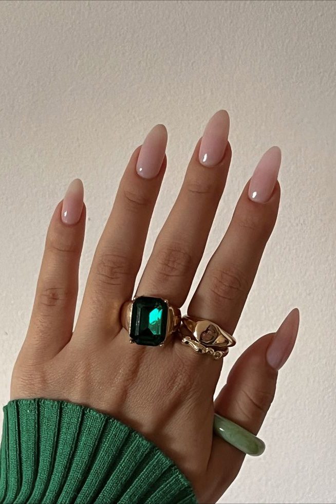 Nude Almond Nails