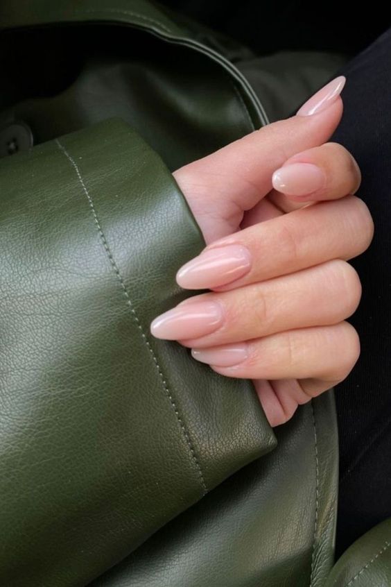 Nude Almond Nail design