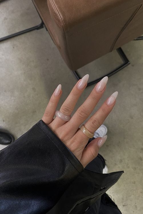 Nude Almond Nail inspo