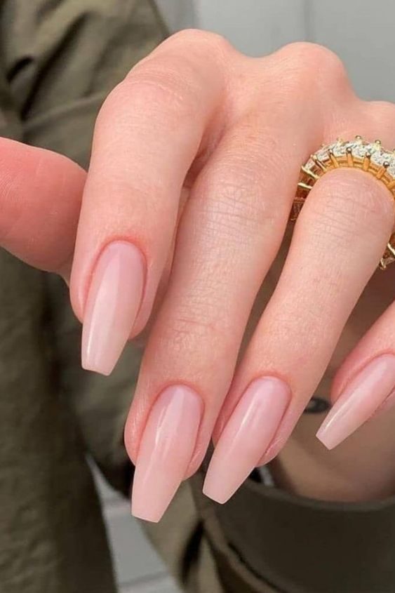 Nude Coffin Nail