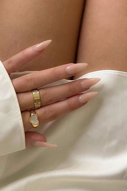 Nude Long Nails Design