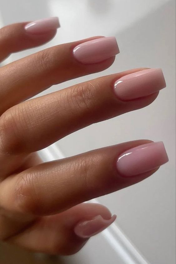 Pink Square Nails