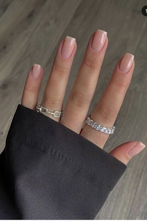 Nude Square Nails