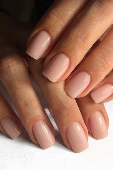 Nude Square Nail design