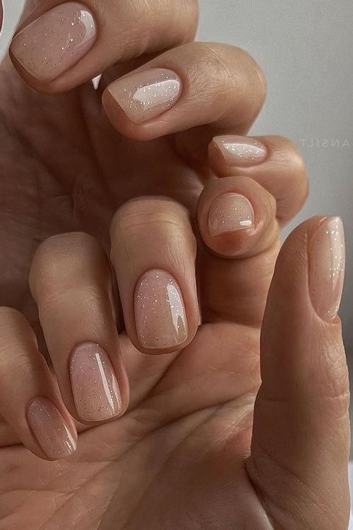 Cashmere Shimmer Nail inspo