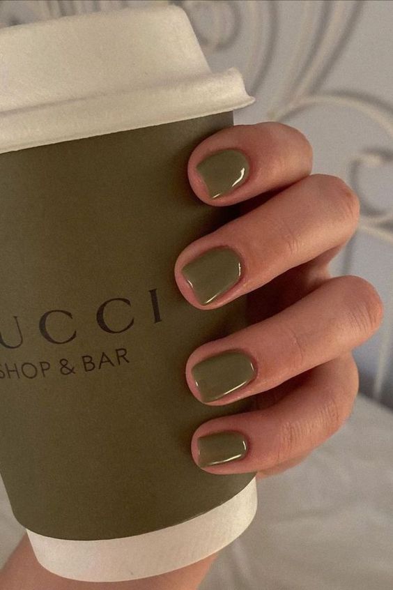 Khaki Fall Nails