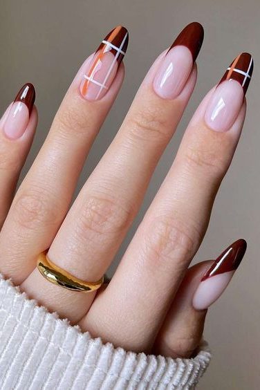 Plaid Nail art
