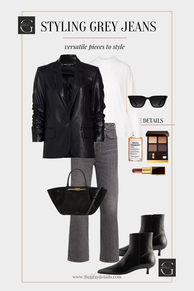 16 Classy Grey Jean Outfit Ideas for Fall the gray details