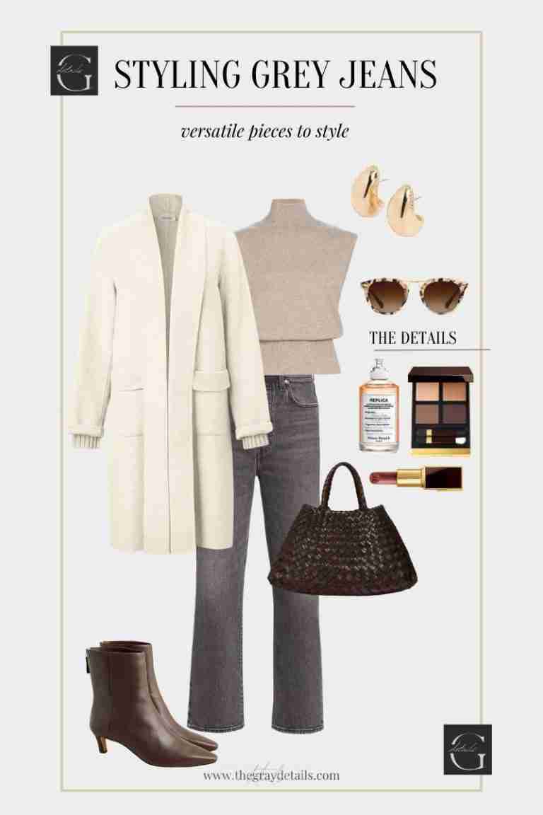 16 Classy Grey Jean Outfit Ideas for Fall - the gray details