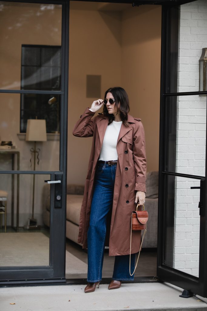 Wide Leg Blue Jeans and Ankle Boots