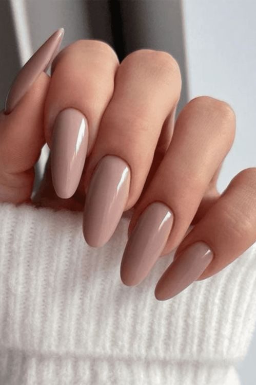 Latte Brown Nails