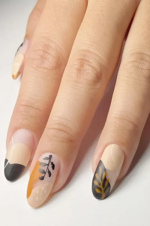 Fall Floral Nails