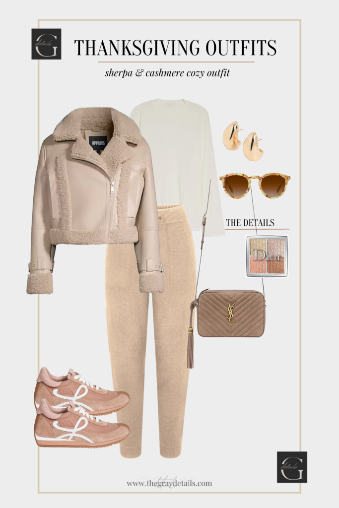 Sherpa + Cashmere Cozy Outfit