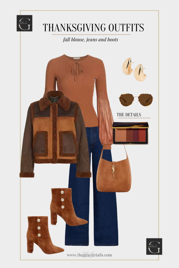 Fall Blouse + Jeans + Boots Outfit