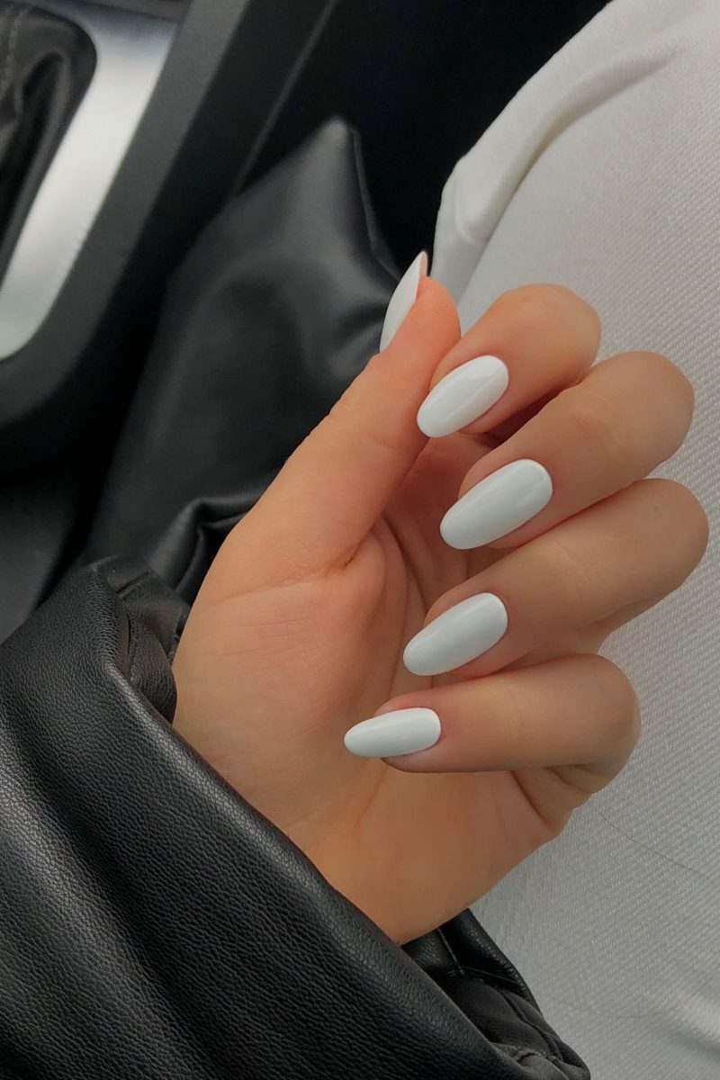 Classic White Nails