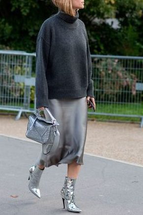 Metallic winter fashion