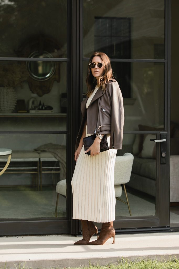 Maxi Dress and Jacket Outfit idea