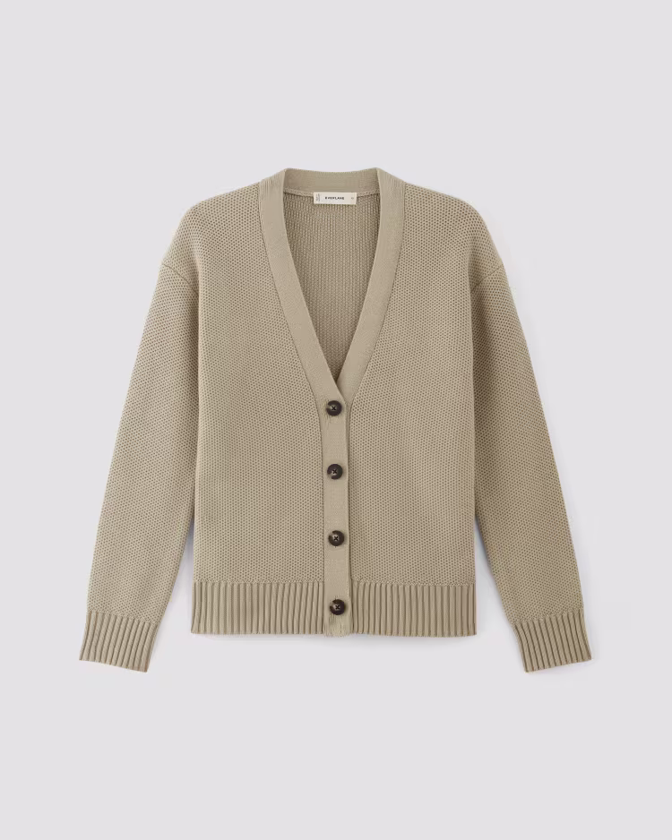 Everlane The cotton honeycomb cardigan