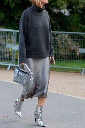 Metallic Silver Winter Fashion Color Trends for 2023