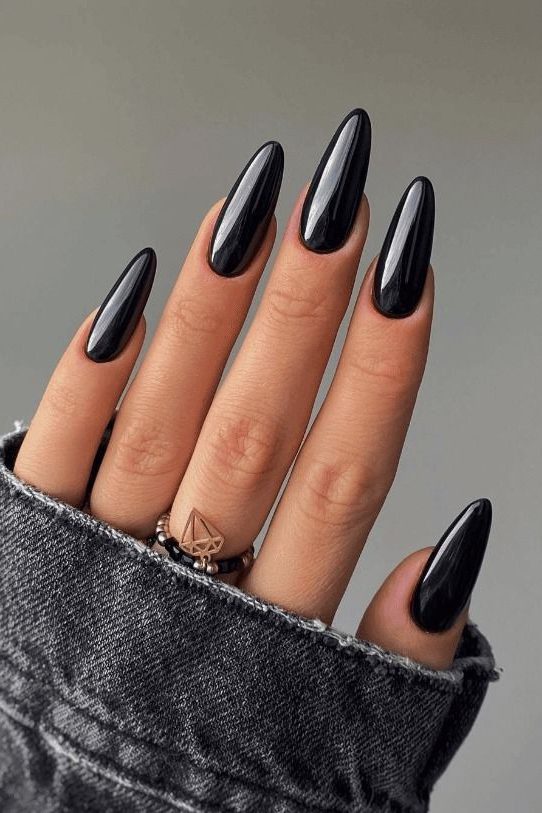 Midnight Chrome Nails
