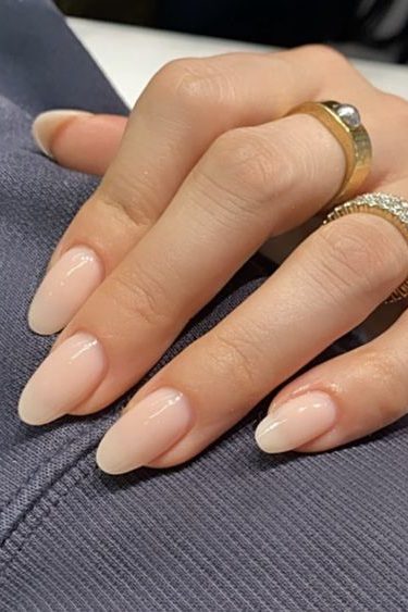 Almond Nude July Nails