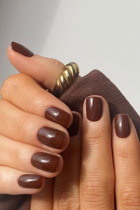 Espresso Autumn Nails