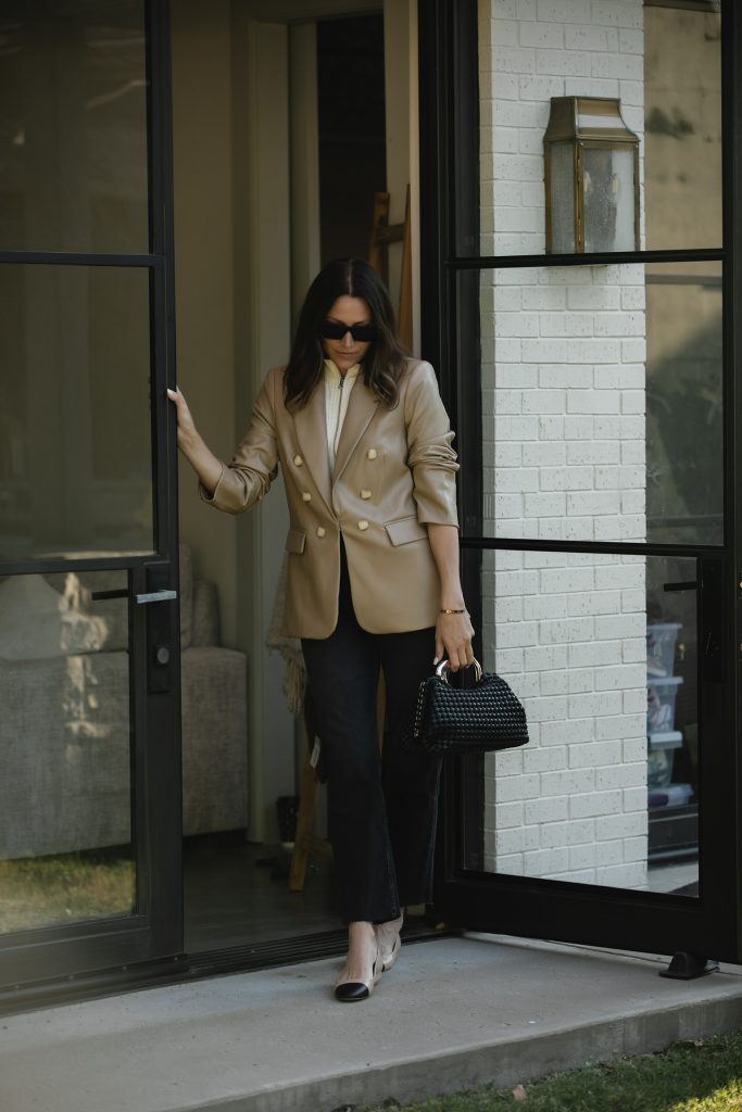 Leather Blazer outfit inspo