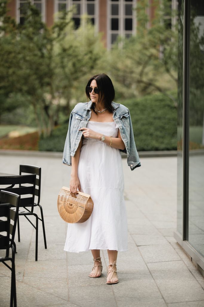 Jean Jacket over a Maxi Dress