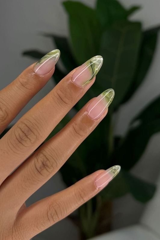 Jade Green Nail art