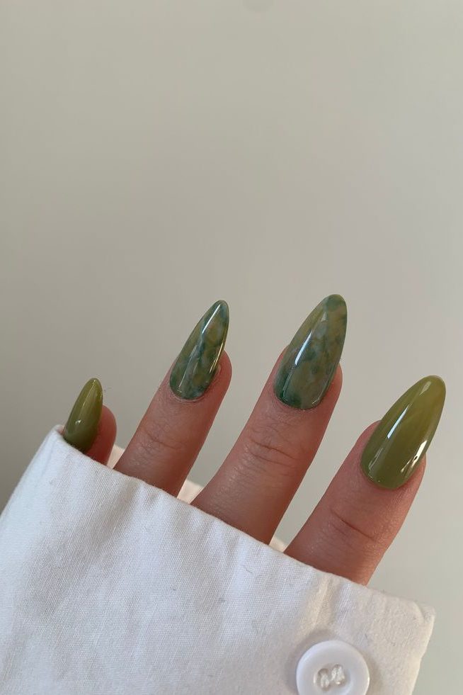 Jade Green Nails