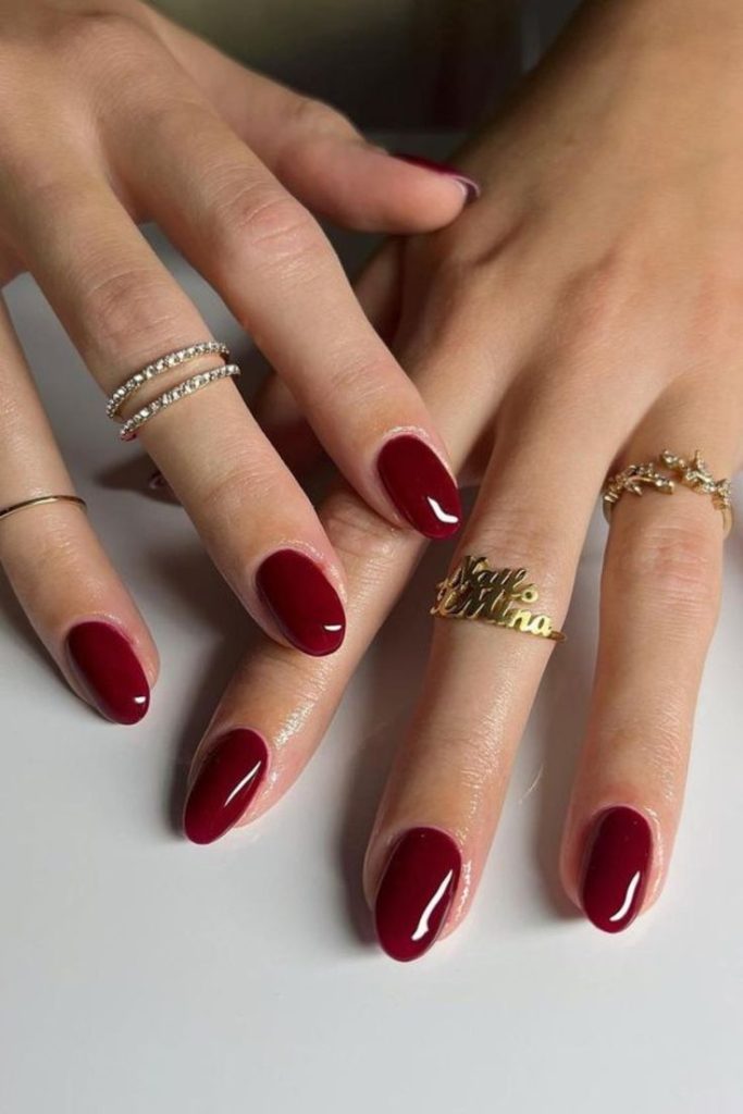 Wine Red Old Money Nails