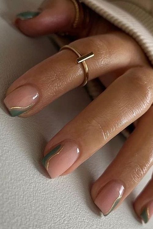 Sage nail art