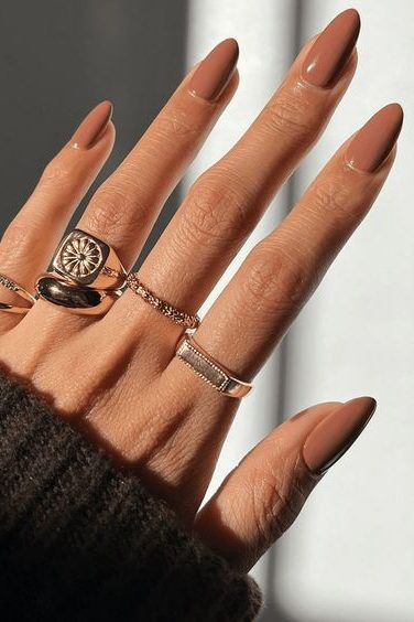 Chocolate Milk Nails