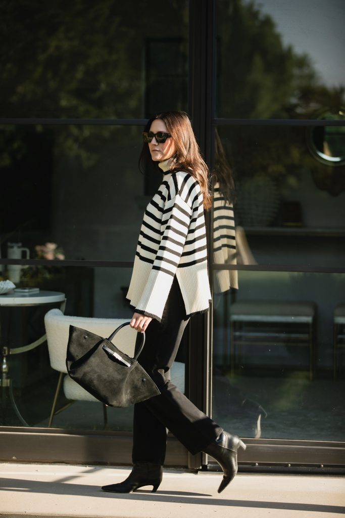 striped sweater outfit | Trending Khaite Boot Review