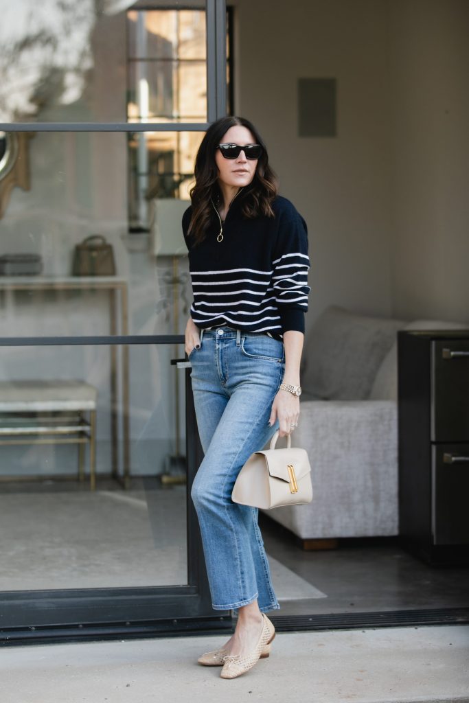 Striped Sweater with jeans