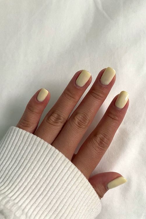 Pale Yellow Nails