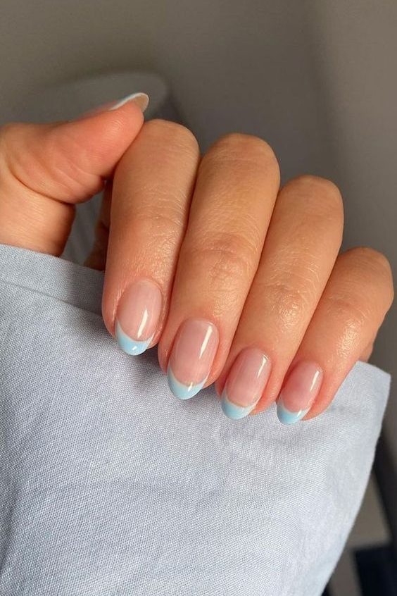 Sky Blue Nails