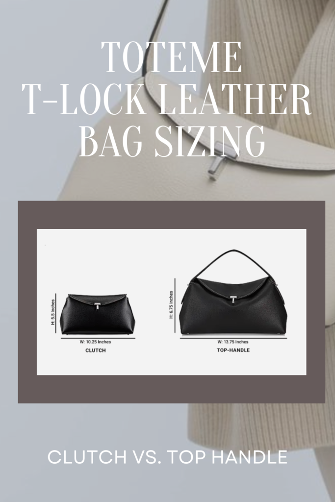 Toteme T-Lock Leather Bag Sizing
