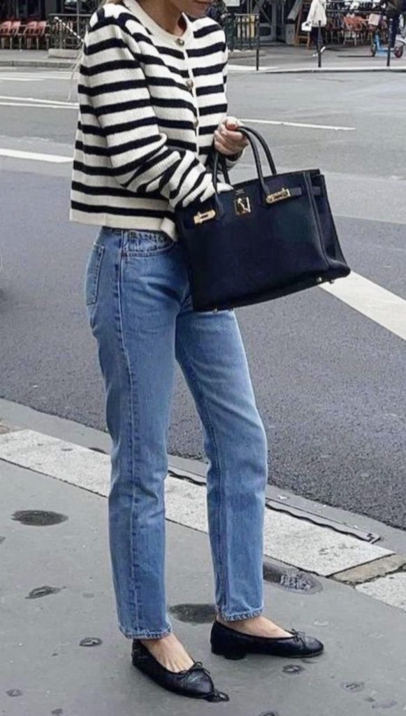 Striped Sweater Transitional Winter to Spring Outfits