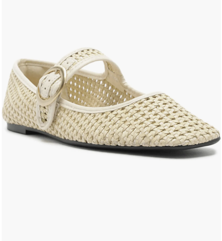 Woven Ballet Flats cream