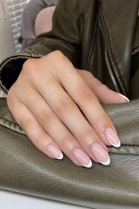 classic french tip nails