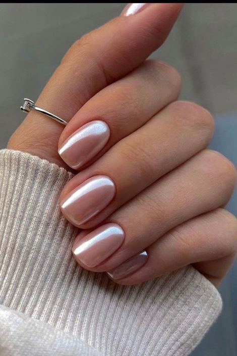 Glazed Chrome Nails