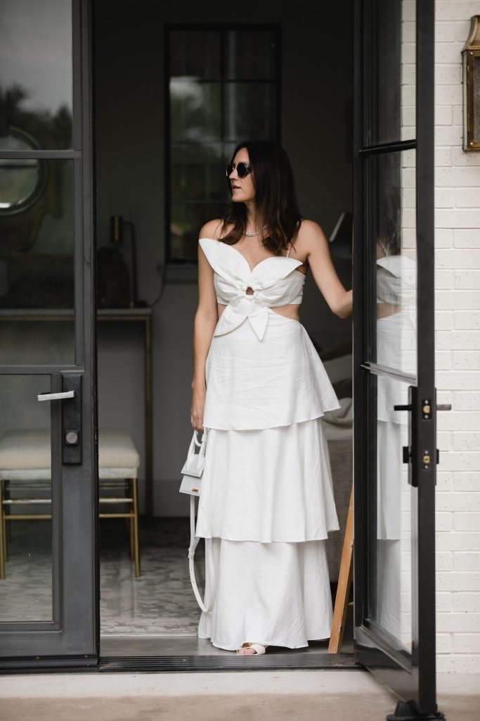 Flower White Maxi Dress Outfit | What to Wear in the Bahamas