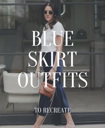 Blue Slip Skirt Outfits